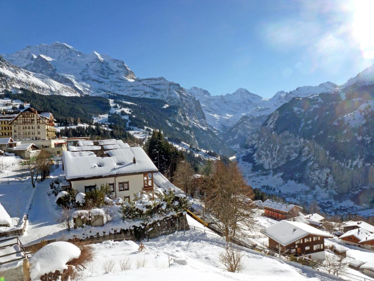 Apartment Panorama Wengen Bagian luar foto