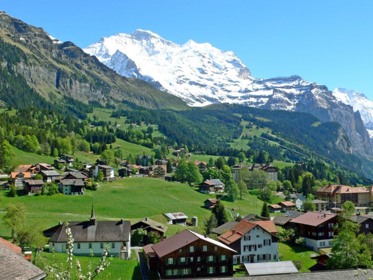 Apartment Panorama Wengen Bagian luar foto